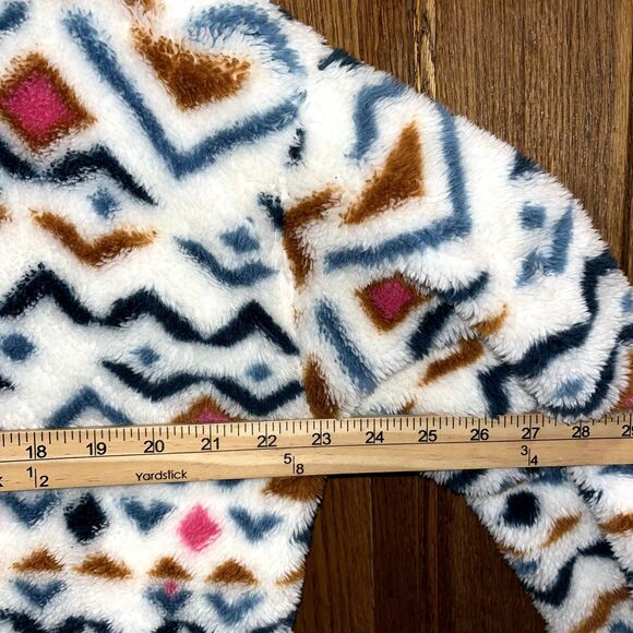 Eddie Bauer Fleece Quarter Zip Granola Camping Outdoor Geometric Women's L - Picture 4 of 6